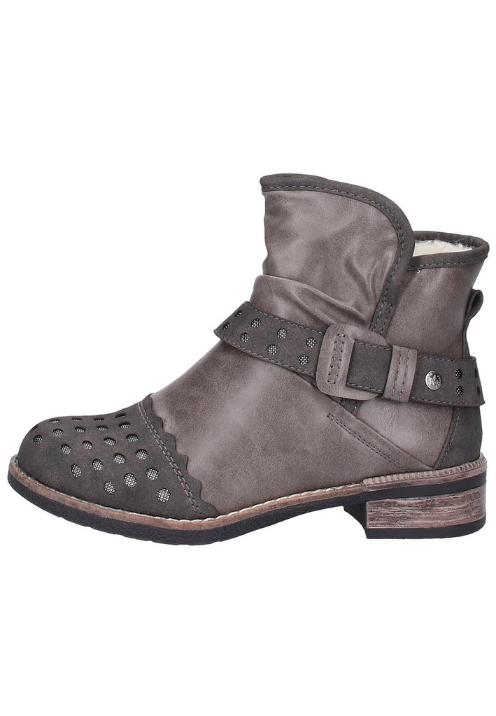 Rieker Stiefelette Lederimitat Grau - surf4shoes