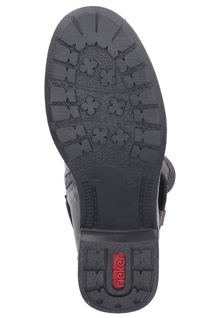 Rieker Stiefelette Lederimitat Grau - surf4shoes