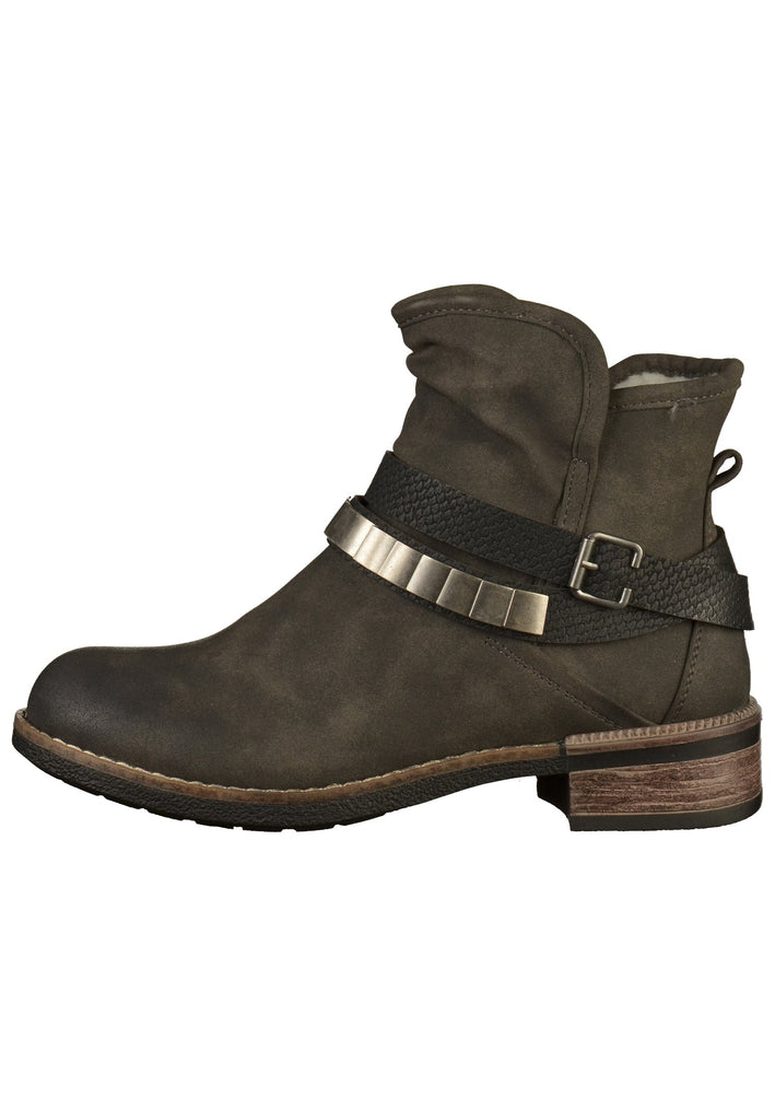 Rieker Stiefelette Lederimitat Grau - surf4shoes