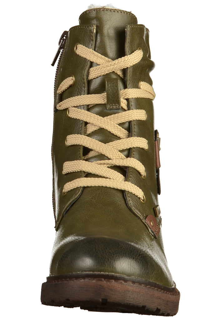 Rieker Stiefelette Lederimitat Oliv - surf4shoes