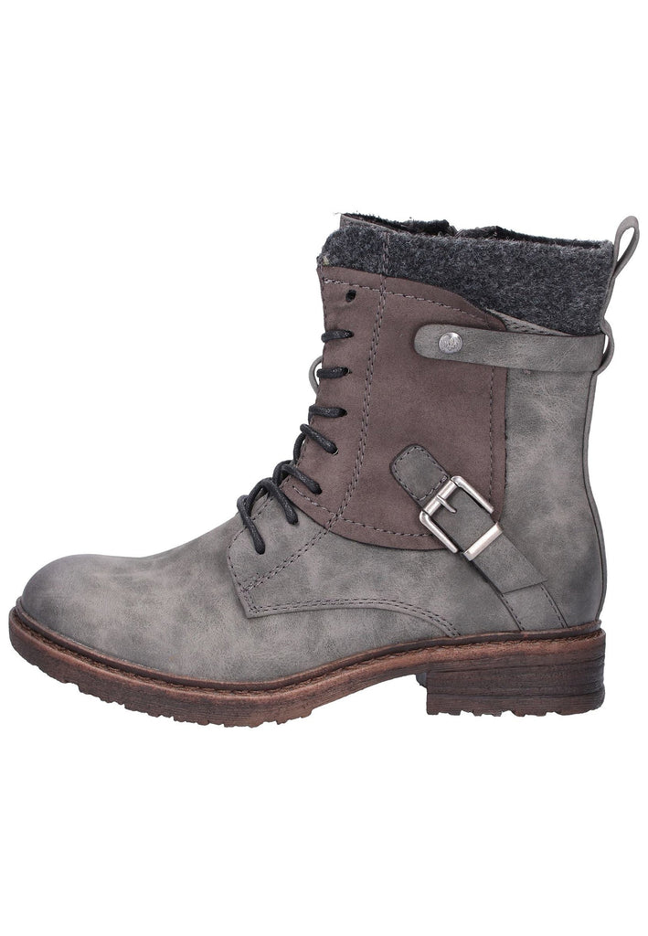 Rieker Stiefelette Lederimitat Dunkelgrau - surf4shoes