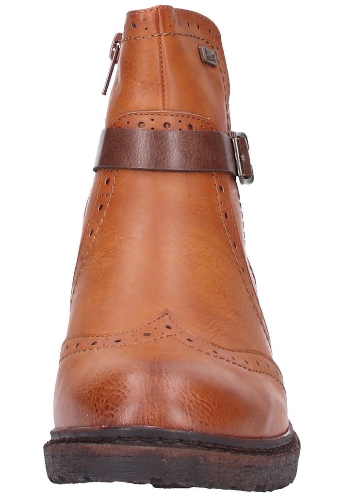 Rieker Stiefelette Lederimitat Braun - surf4shoes
