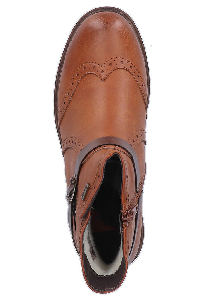 Rieker Stiefelette Lederimitat Braun - surf4shoes