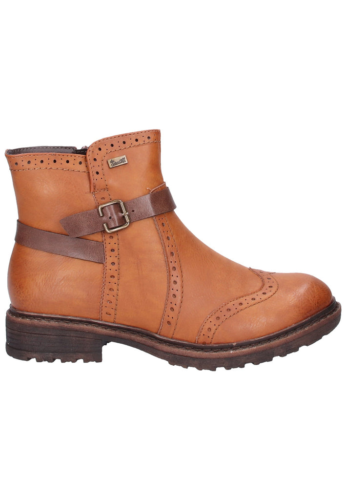 Rieker Stiefelette Lederimitat Braun - surf4shoes