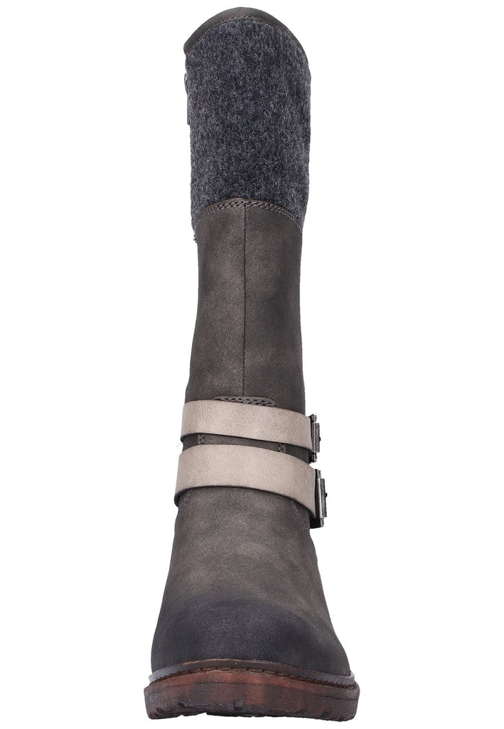 Rieker Stiefel Lederimitat Grau - surf4shoes