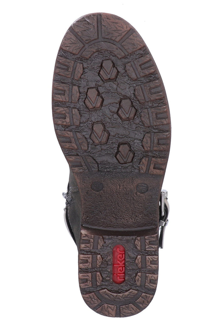 Rieker Stiefel Lederimitat Grau - surf4shoes