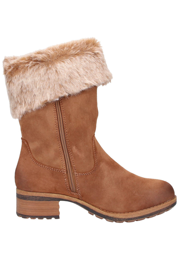 Rieker Stiefelette Lederimitat Braun - surf4shoes