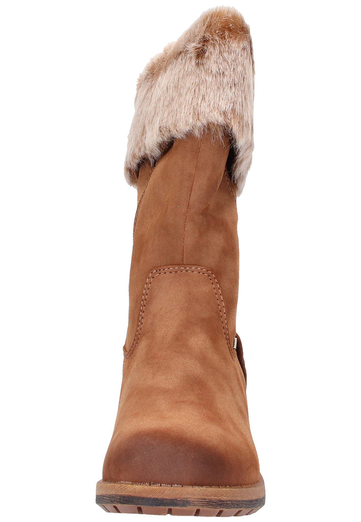 Rieker Stiefelette Lederimitat Braun - surf4shoes