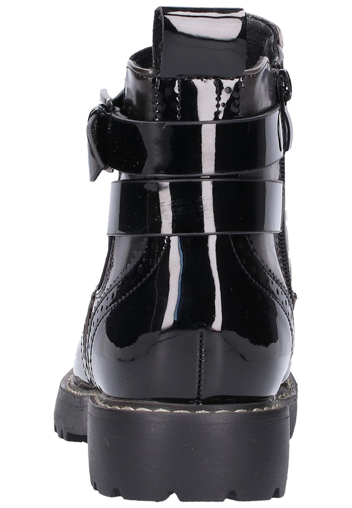 Rieker Stiefelette Lederimitat Schwarz - surf4shoes