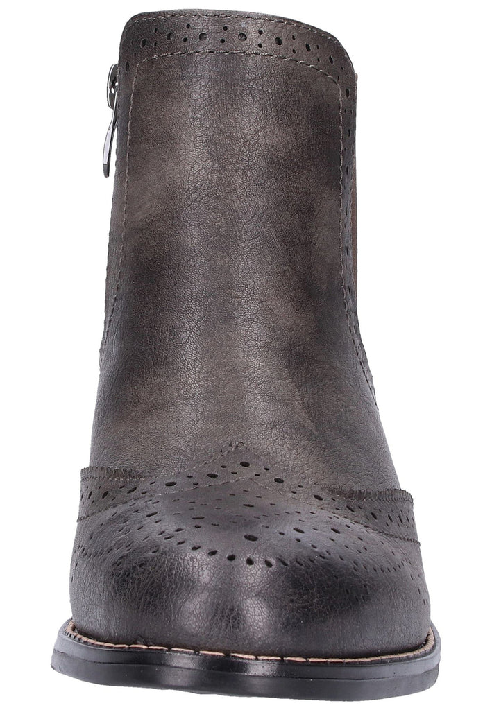 Rieker Stiefelette Lederimitat Dunkelgrau - surf4shoes