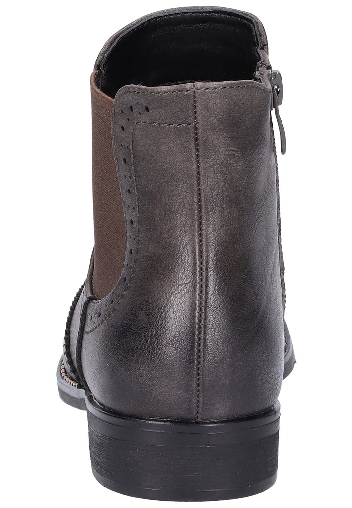 Rieker Stiefelette Lederimitat Dunkelgrau - surf4shoes