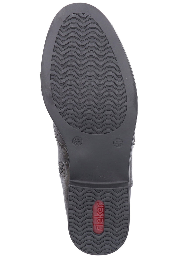 Rieker Stiefelette Lederimitat Dunkelgrau - surf4shoes