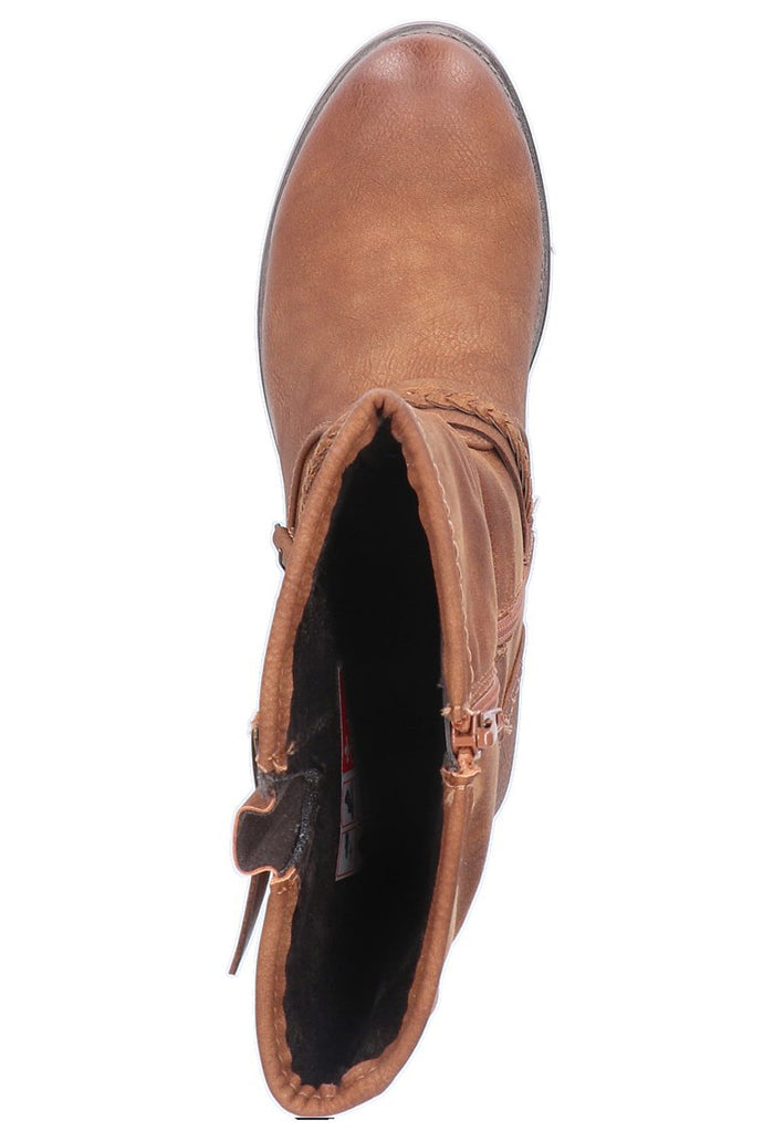 Rieker Stiefel Lederimitat Braun - surf4shoes