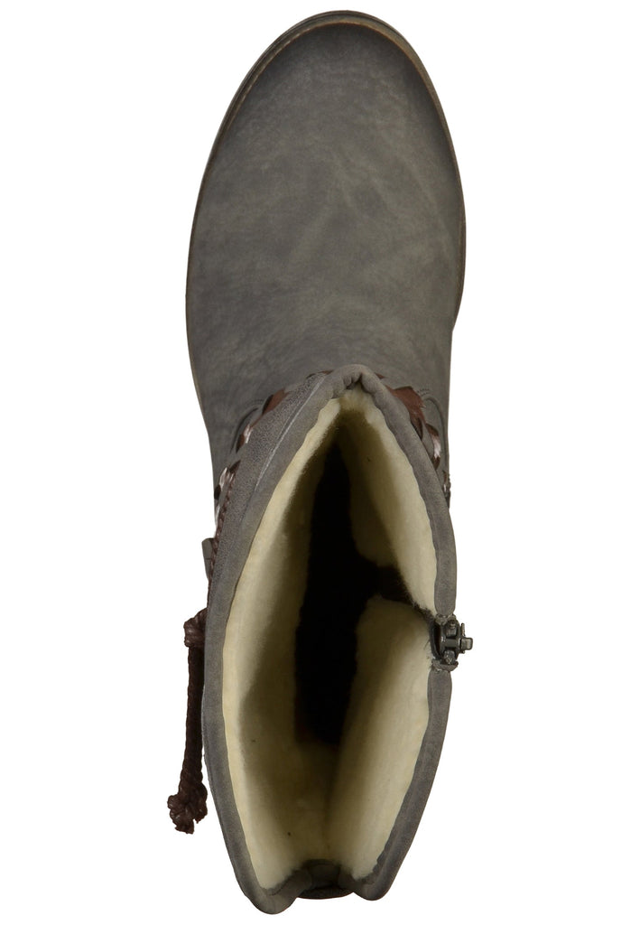 Rieker Stiefel Lederimitat Grau - surf4shoes