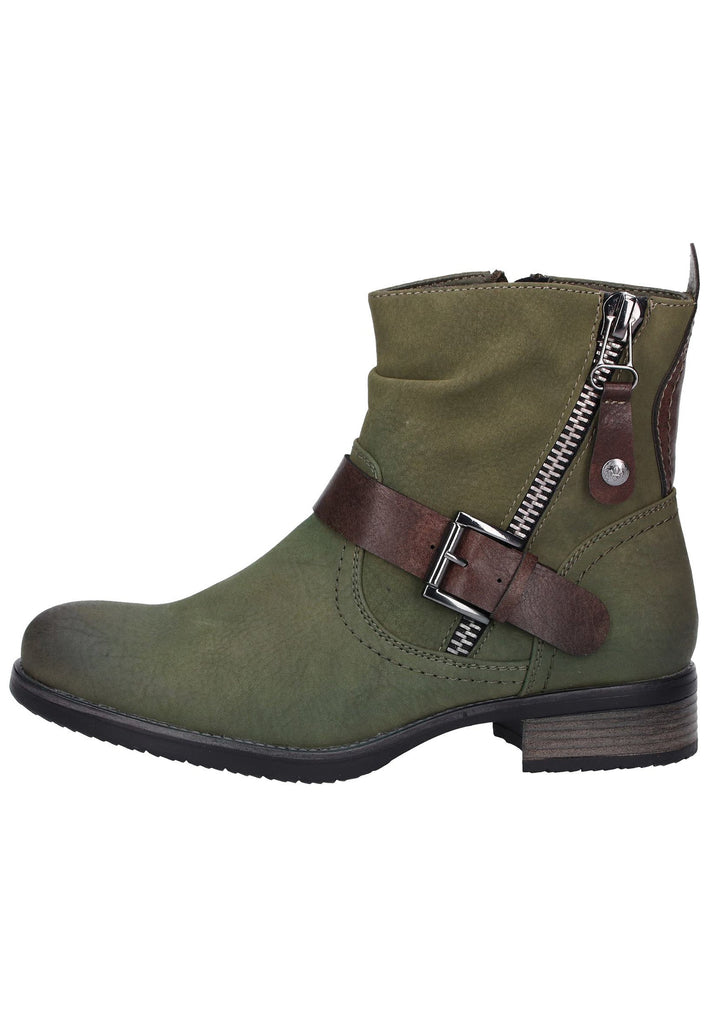 Rieker Stiefelette Lederimitat Dunkelgrün - surf4shoes