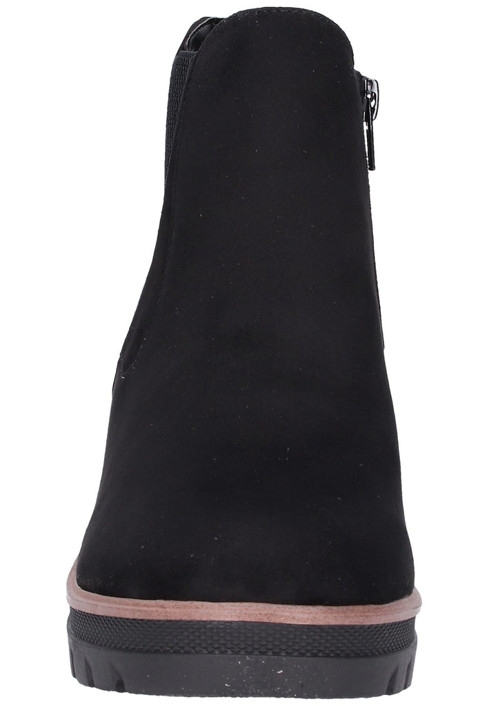 Rieker Stiefelette Lederimitat Schwarz - surf4shoes