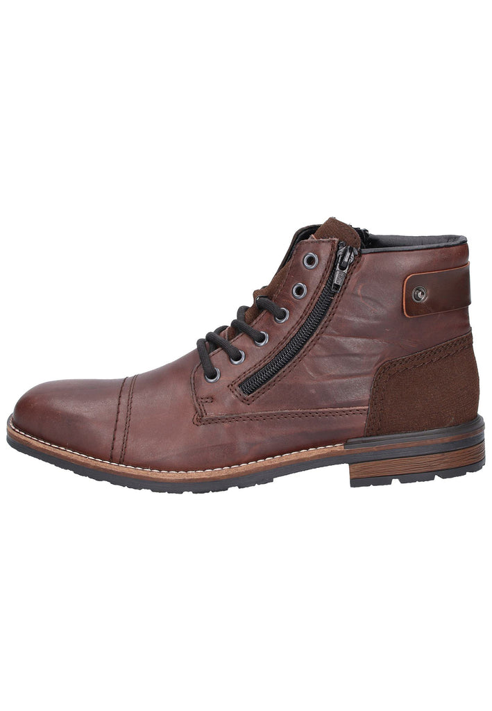 Rieker Stiefelette Glattleder Braun - surf4shoes