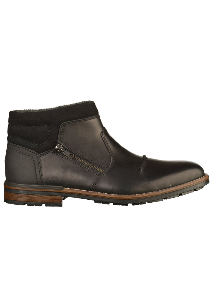 Rieker Stiefelette Leder Schwarz - surf4shoes