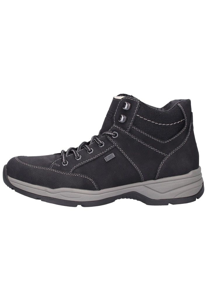 Rieker Stiefelette Lederimitat Schwarz - surf4shoes