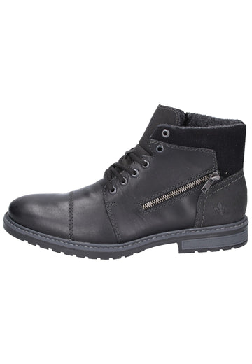 Rieker Stiefelette Leder Schwarz - surf4shoes