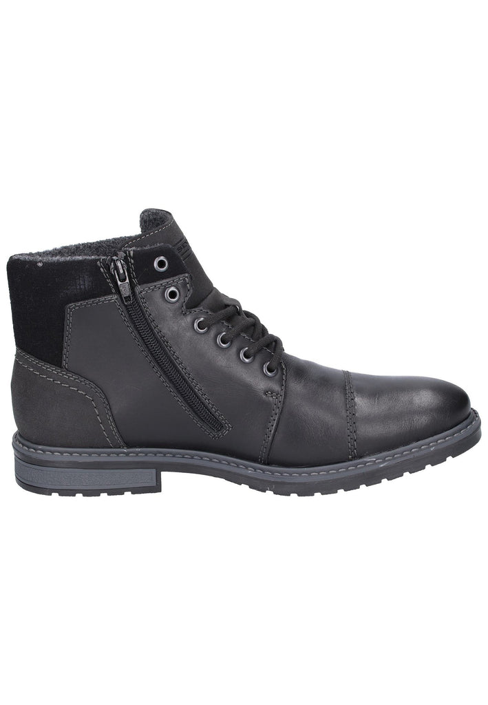 Rieker Stiefelette Leder Schwarz - surf4shoes