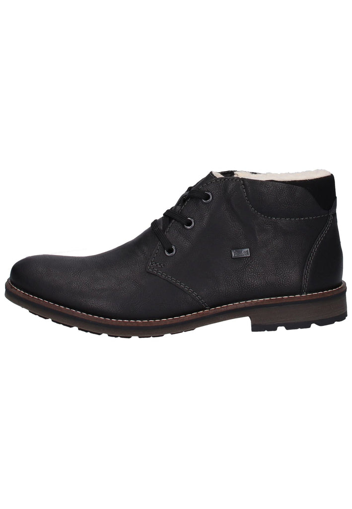 Rieker Stiefelette Lederimitat Schwarz - surf4shoes