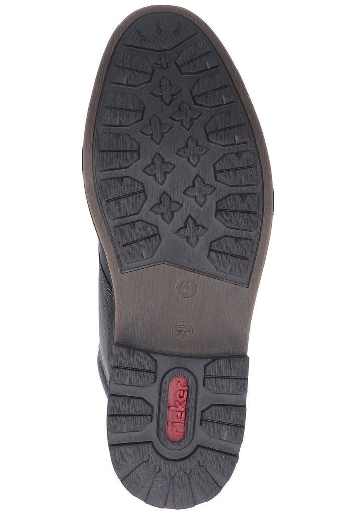Rieker Stiefelette Lederimitat Schwarz - surf4shoes