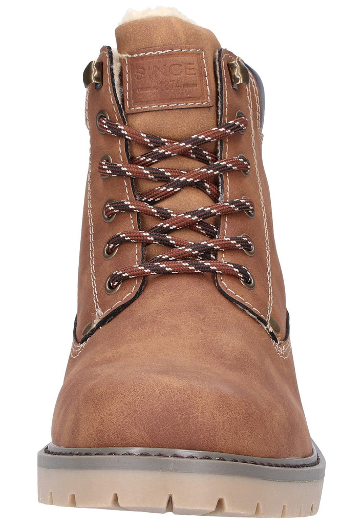 Rieker Stiefelette Lederimitat Braun - surf4shoes