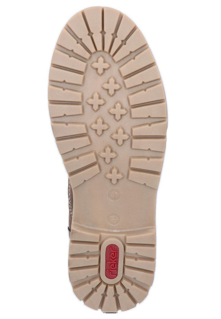 Rieker Stiefelette Lederimitat Braun - surf4shoes