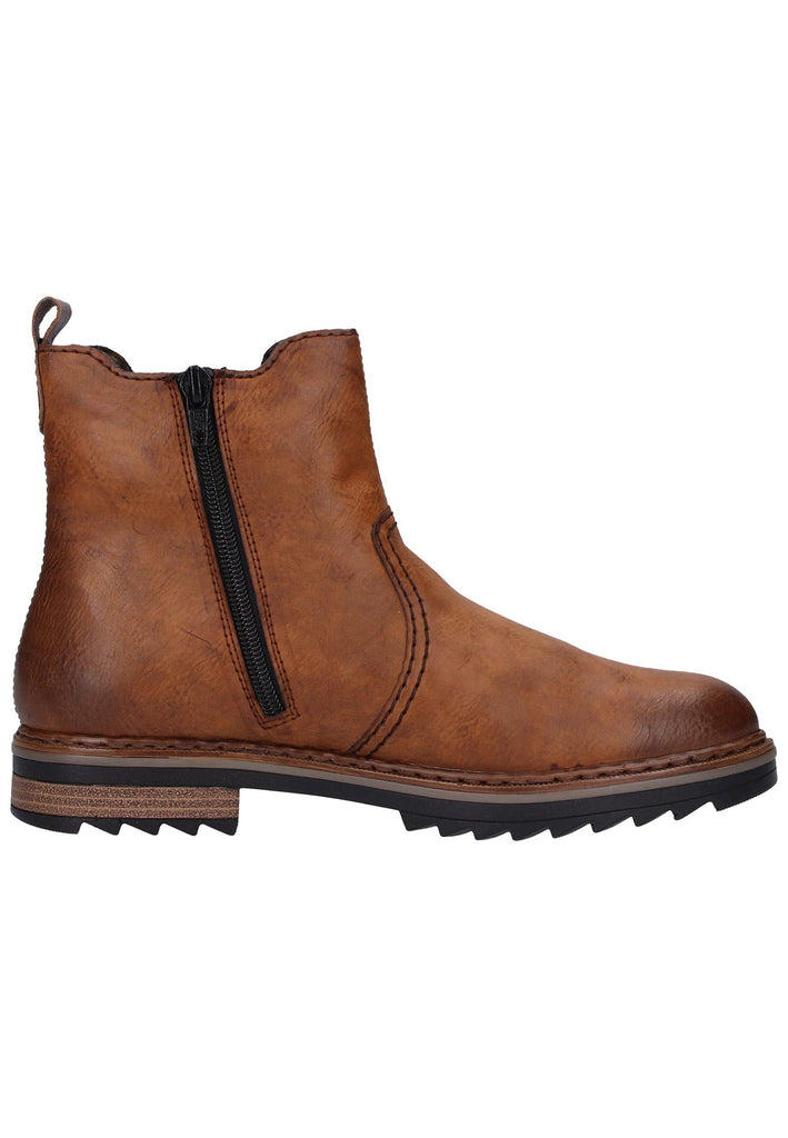 Rieker Stiefelette Lederimitat Braun - surf4shoes