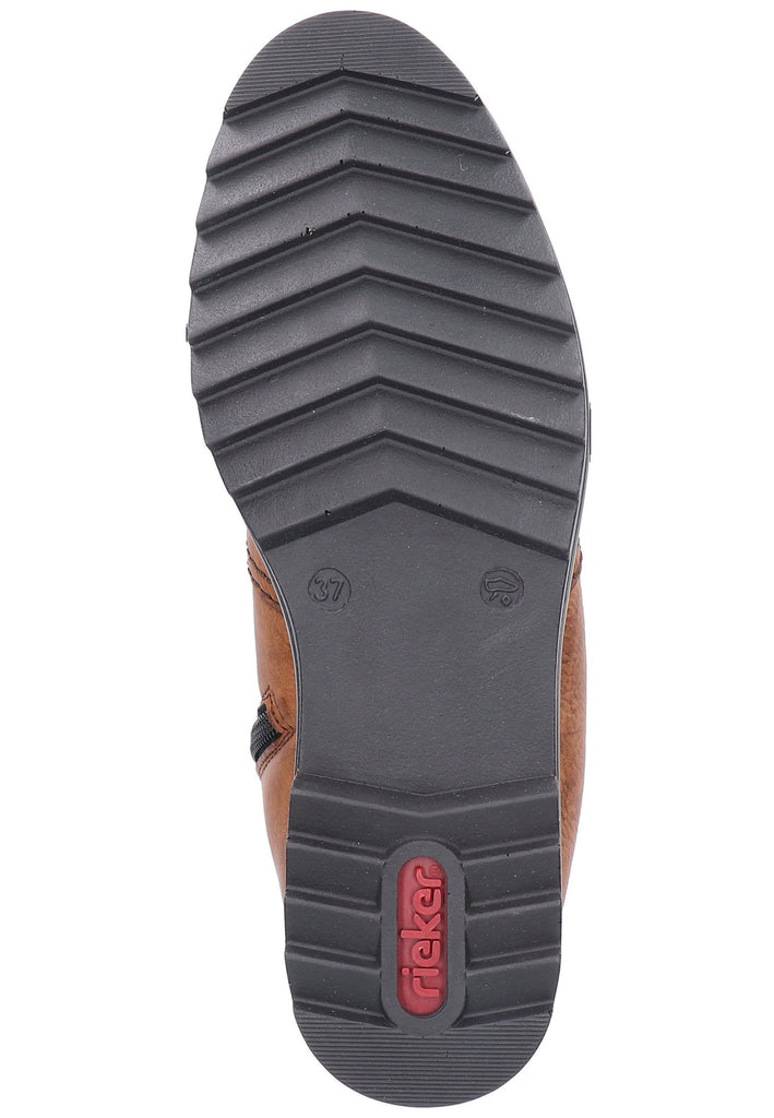 Rieker Stiefelette Lederimitat Braun - surf4shoes