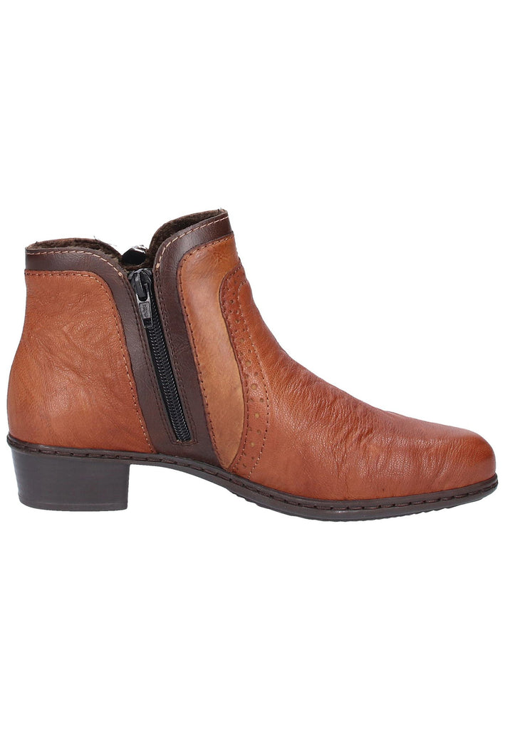 Rieker Stiefelette Leder Braun - surf4shoes