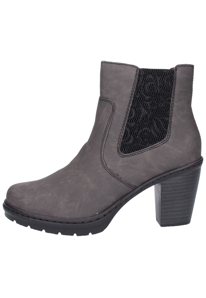 Rieker Stiefelette Lederimitat Grau - surf4shoes