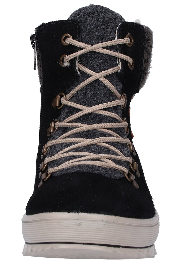 Rieker Stiefelette Leder Schwarz - surf4shoes