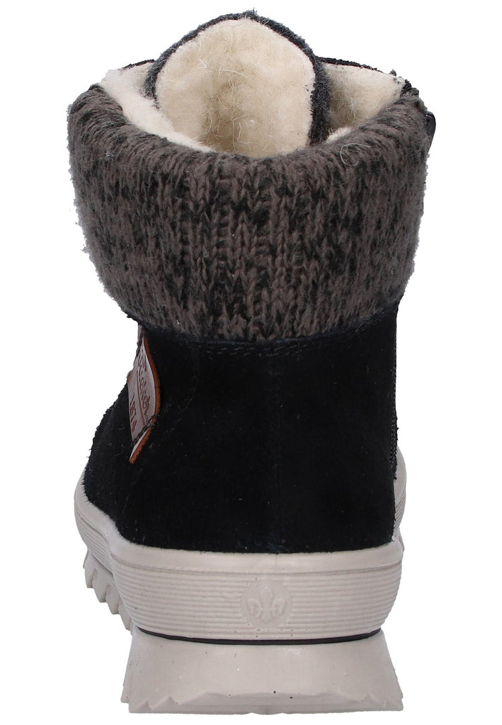 Rieker Stiefelette Leder Schwarz - surf4shoes