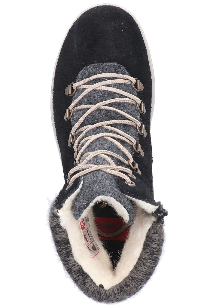 Rieker Stiefelette Leder Schwarz - surf4shoes