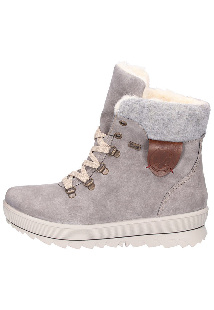 Rieker Stiefelette Lederimitat Grau - surf4shoes