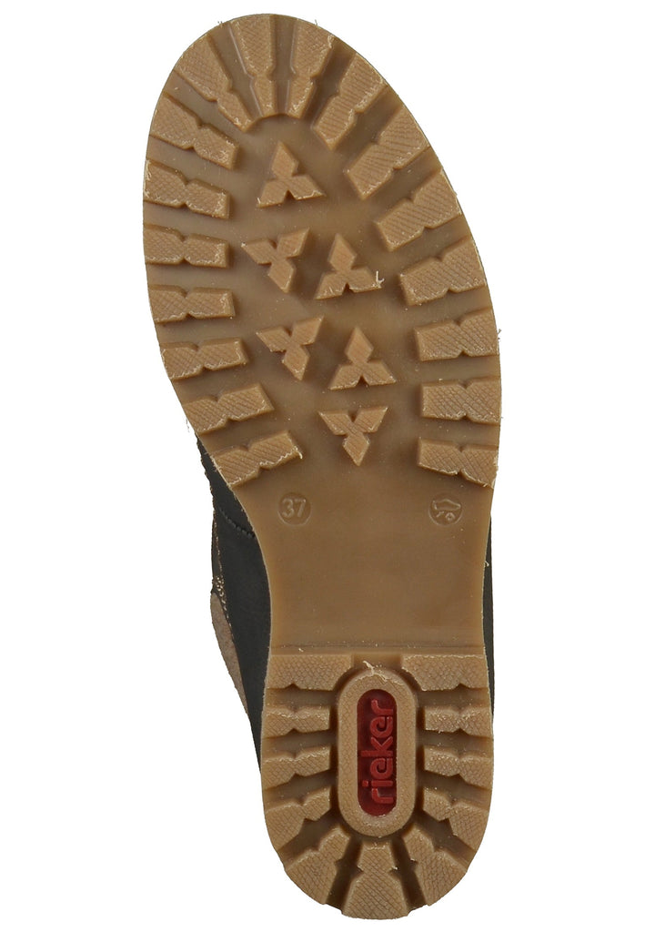 Rieker Stiefelette Lederimitat Blau - surf4shoes