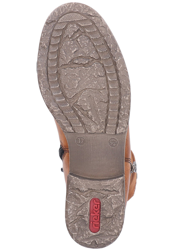 Rieker Stiefelette Lederimitat Cognac - surf4shoes