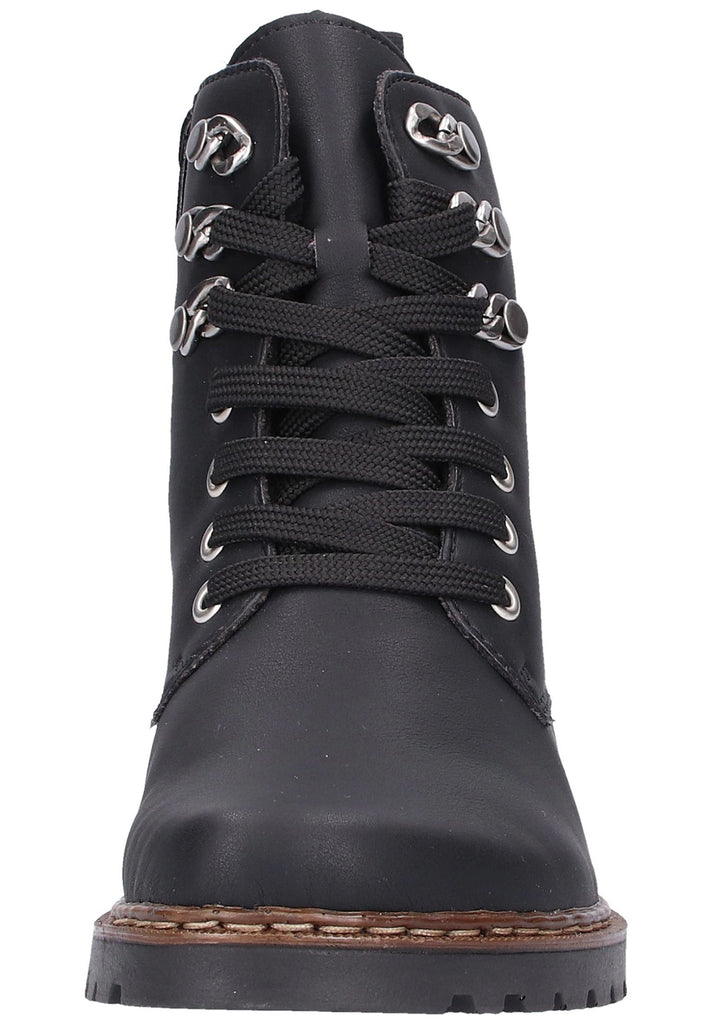 Rieker Stiefelette Lederimitat Schwarz - surf4shoes