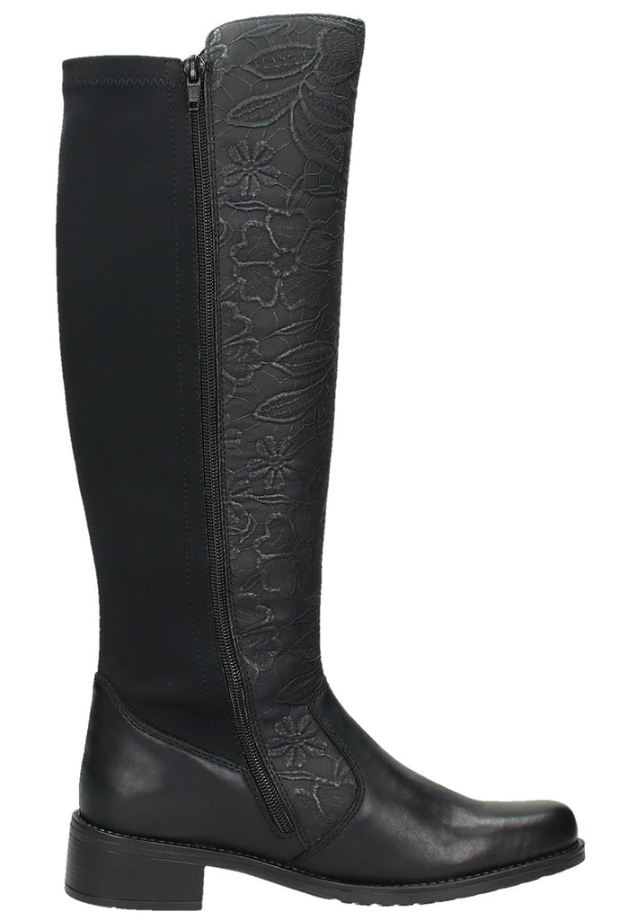 Rieker Stiefel Lederimitat Schwarz - surf4shoes