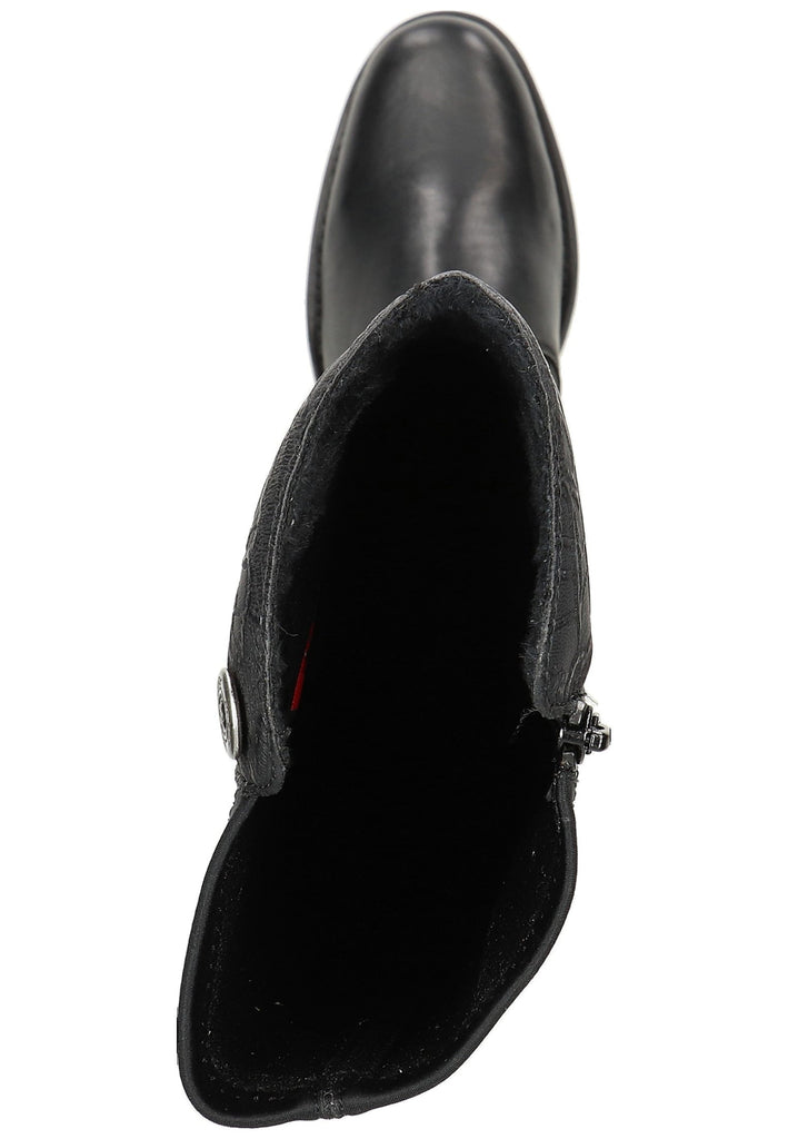 Rieker Stiefel Lederimitat Schwarz - surf4shoes