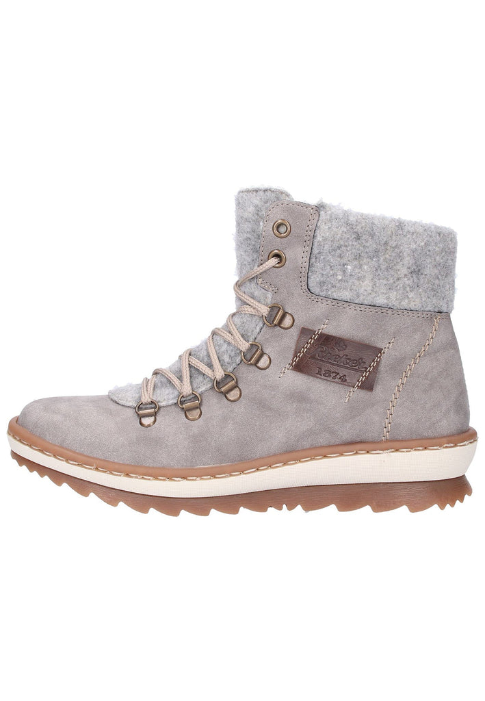 Rieker Stiefelette Lederimitat Grau - surf4shoes