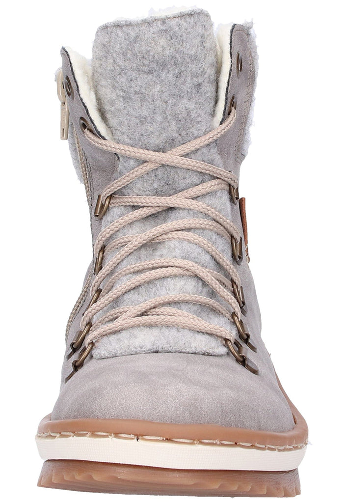 Rieker Stiefelette Lederimitat Grau - surf4shoes