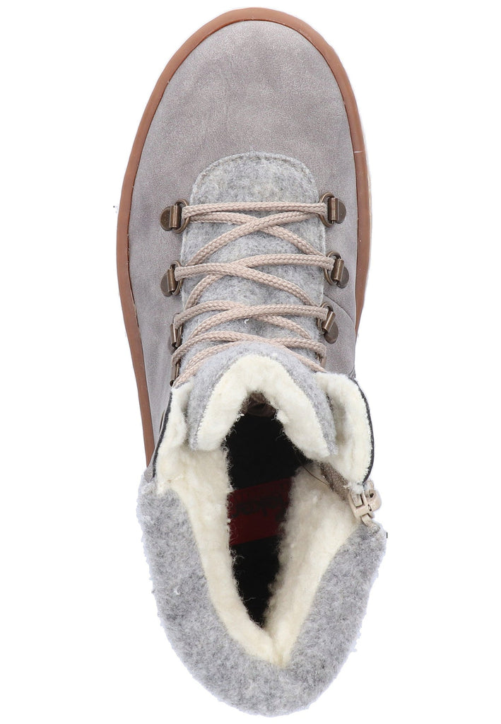 Rieker Stiefelette Lederimitat Grau - surf4shoes