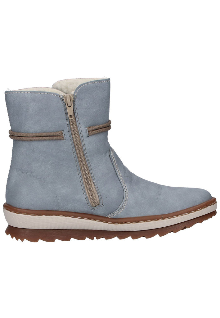 Rieker Stiefelette Lederimitat Blau - surf4shoes