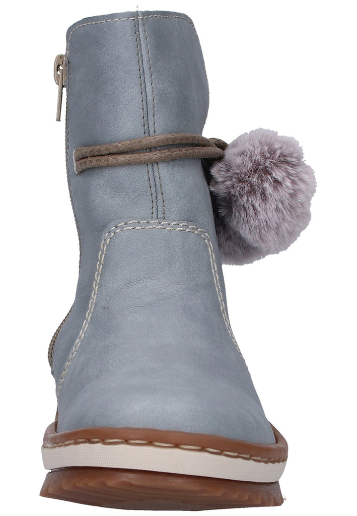 Rieker Stiefelette Lederimitat Blau - surf4shoes
