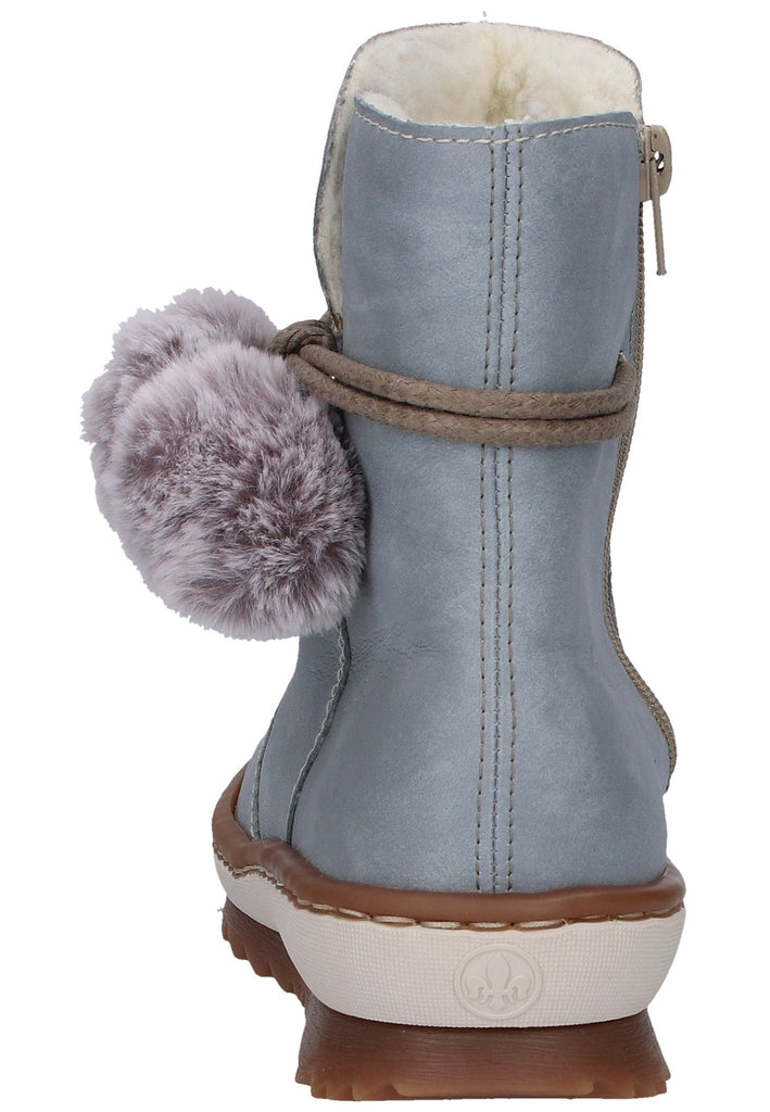 Rieker Stiefelette Lederimitat Blau - surf4shoes