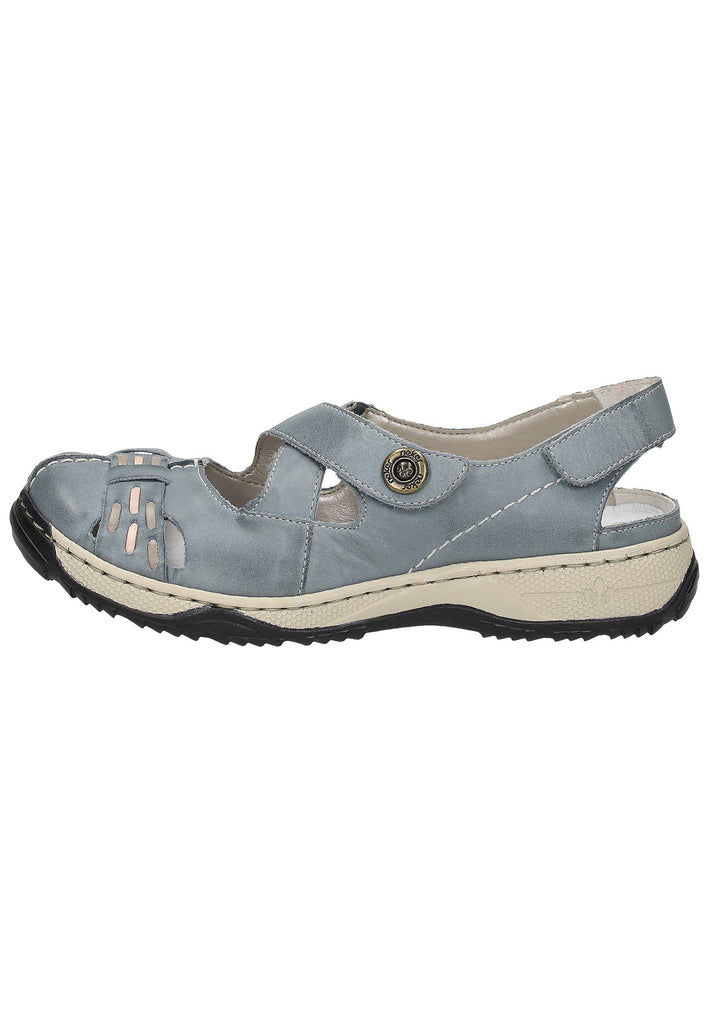 Rieker Sandalen Glattleder Hellblau - surf4shoes