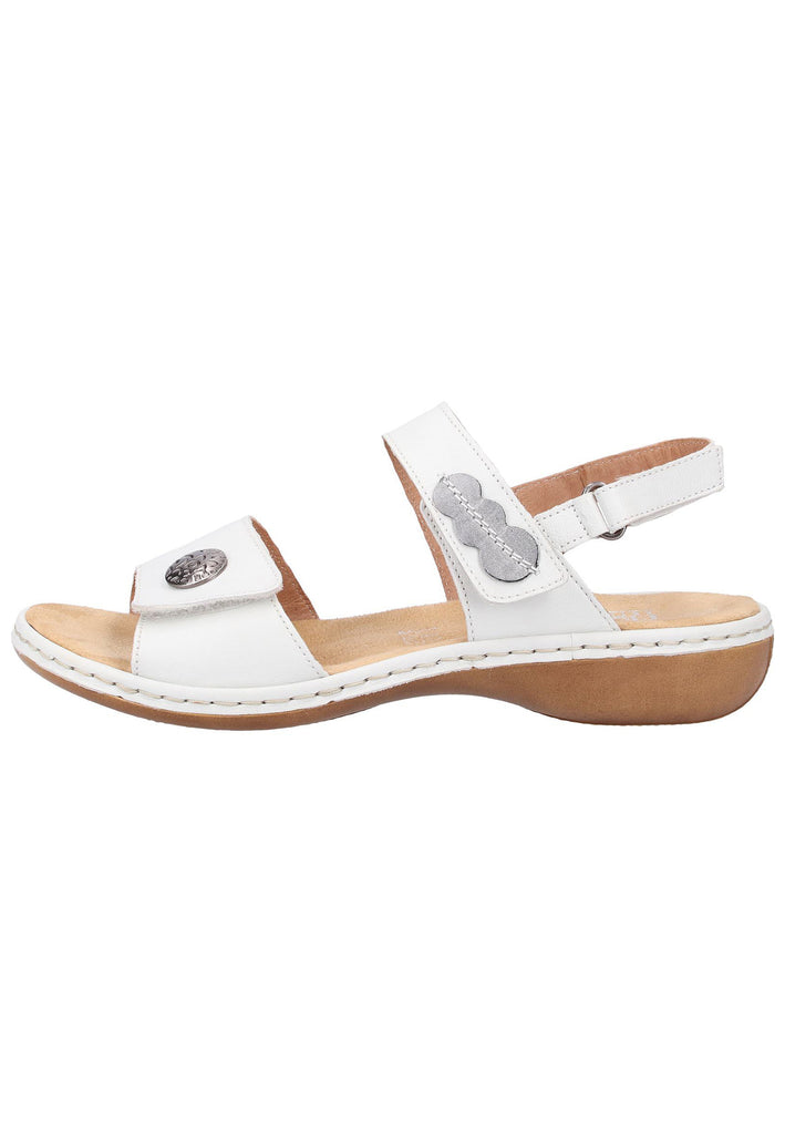 Rieker Sandalen Glattleder Weiß - surf4shoes